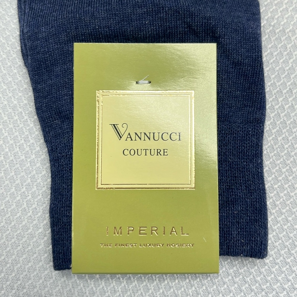 Mens Vannucci Couture Socks Solid Color Dress Casual Socks 

Indigo Blue
